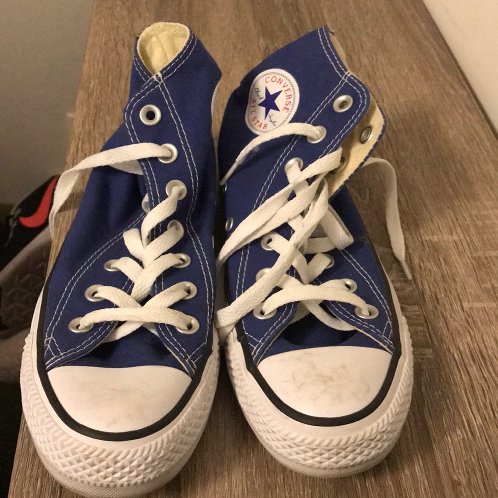 Blue Hi Top Converse